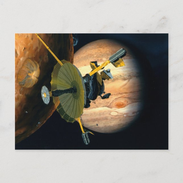 Jupiter och Lo Galileo-sonden Vykort (Framsida)
