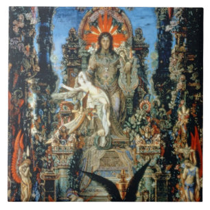 Jupiter och Semele, 1894-95 (olja på kanfas) Kakelplatta