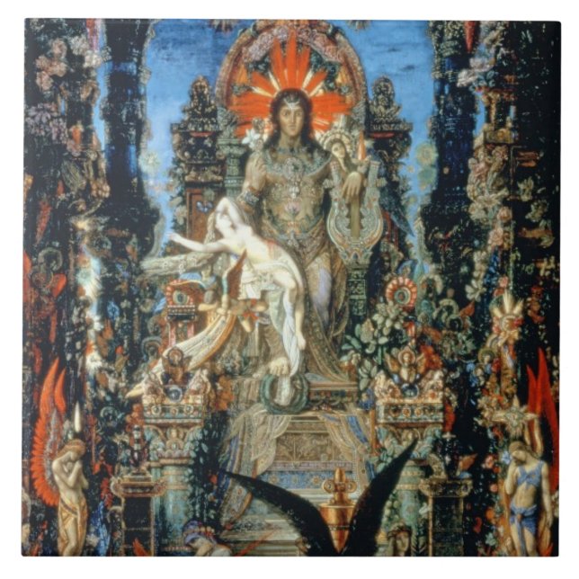 Jupiter och Semele, 1894-95 (olja på kanfas) Kakelplatta (Framsidan)