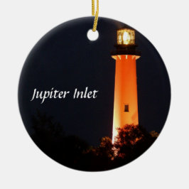 Jupiter öppningsfyr julgransprydnad keramik