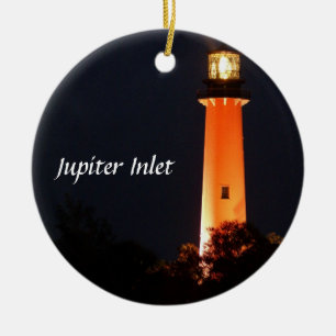 Jupiter öppningsfyr julgransprydnad keramik