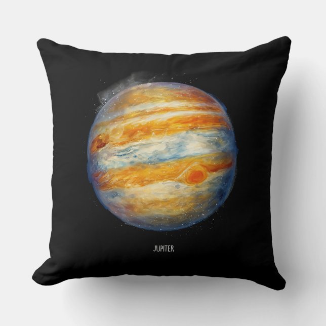 Jupiter Planet Artwork - Cosmic Space Illustration Kudde (Framsida)