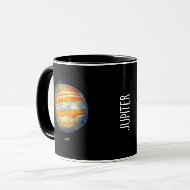 Jupiter Planet Artwork - Cosmic Space Illustration Mugg (Framsida vänster)