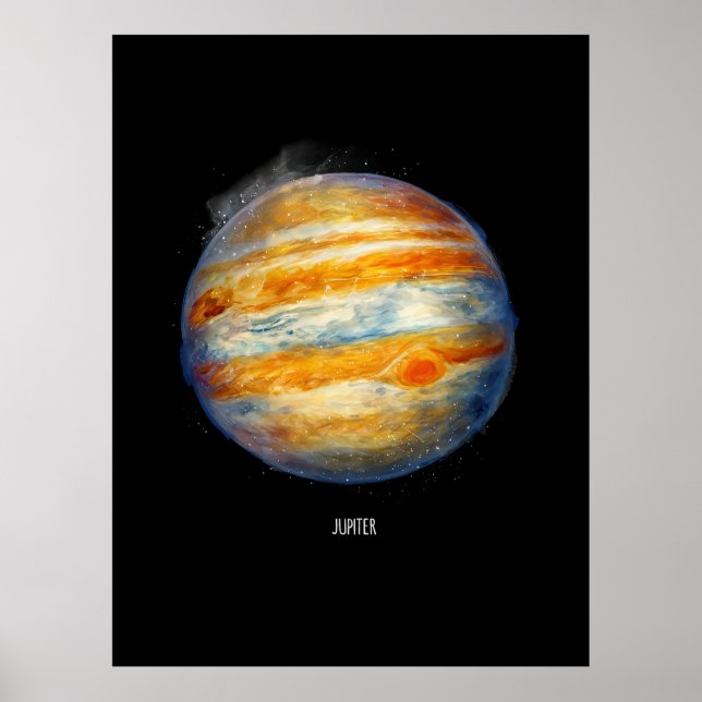 Jupiter Planet Artwork - Cosmic Space Illustration Poster (Framsidan)