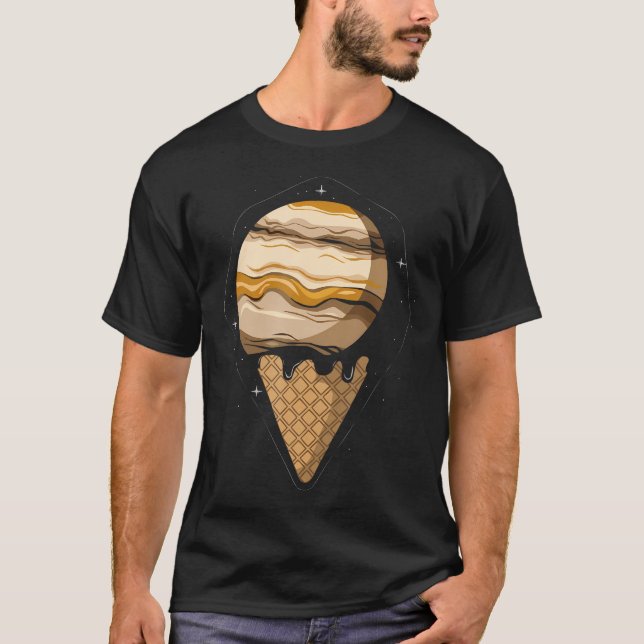 Jupiter Planet Galax Rymden Astronom T Shirt (Framsida)