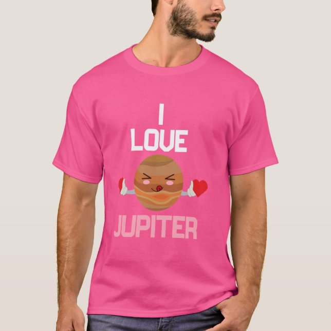 Jupiter Planet Space Solar System Astrology T Shirt (Framsida)