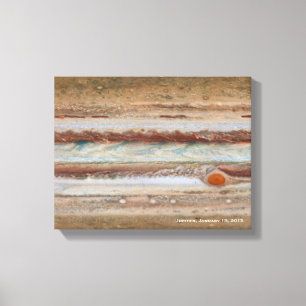 Jupiter Red Spot Close Photograph Canvastryck