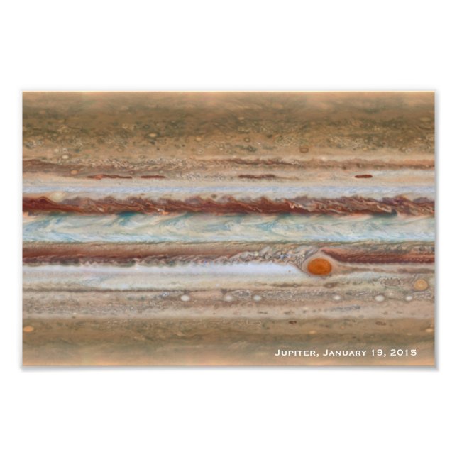 Jupiter Red Spot Close Photograph Fototryck (Framsidan)