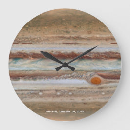 Jupiter Red Spot Close Photograph Stor Klocka