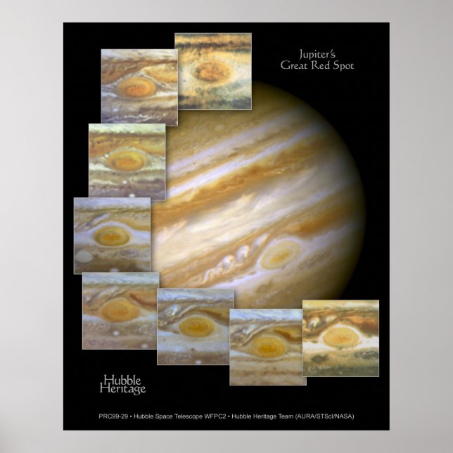 Jupiter Red Spot Hubble Telescope Photo Poster (Framsidan)