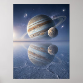 Jupiter Reflektion Rymdkonst Poster