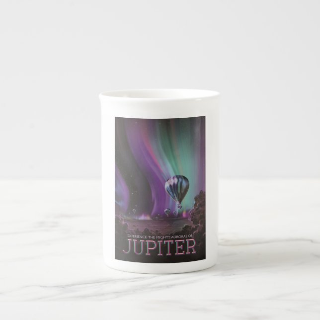 Jupiter Resor med Varm Luft Ballong Högt Aurora St Benporslin Mugg (Framsidan)