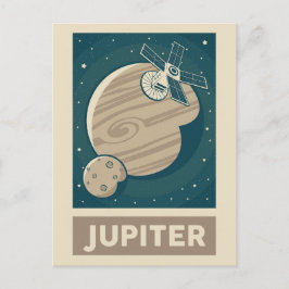 Jupiter Retro Galaxy Satellite Vykort