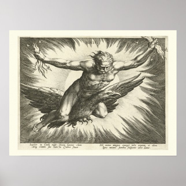 Jupiter, Roman God, Mythology, Gudom, 1600-talet Poster (Framsidan)