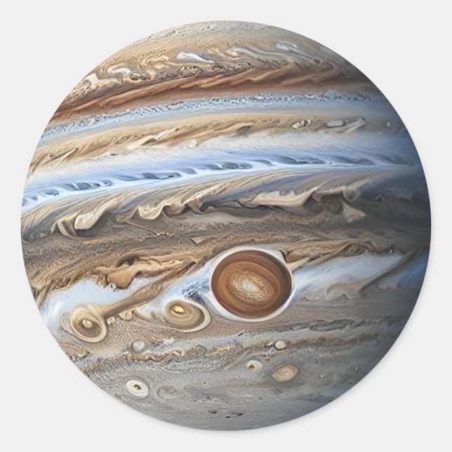 Jupiter Runt Klistermärke (Framsida)