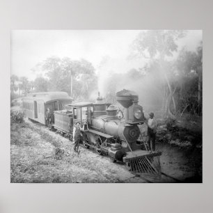 Jupiter & Sjö Worth Railroad, 1897. Vintage Photo Poster