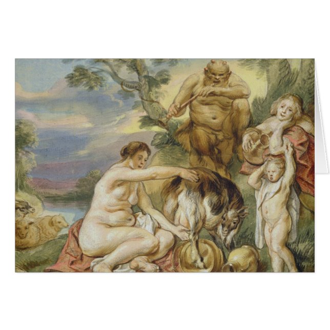 Jupiter som ett barn hälsningskort (Framsidan Horizontal)