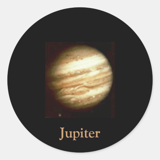 Jupiter Sticker Runt Klistermärke (Framsida)