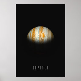Jupiter-The Gas Giant Kung med Underbar Red Spot Poster