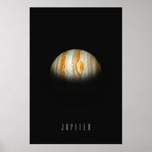 Jupiter-The Gas Giant Kung med Underbar Red Spot Poster