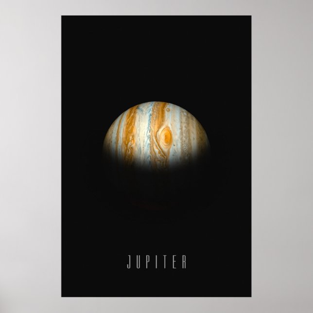 Jupiter-The Gas Giant Kung med Underbar Red Spot Poster (Framsidan)