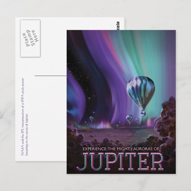 Jupiter Travel Advertisements "Mäktighet Auras" Vykort (Fram/baksida)