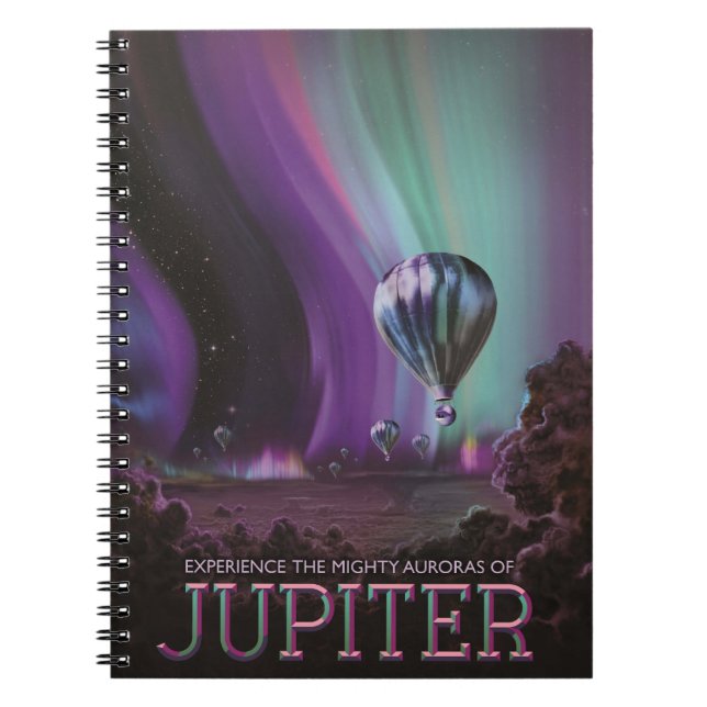 Jupiter Travel by Luftballong Bighty Auroras Anteckningsbok (Framsidan)