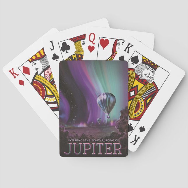 Jupiter Travel by Luftballong Bighty Auroras Casinokort (Baksidan)