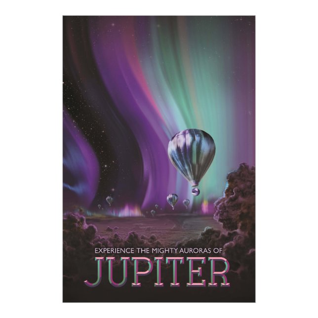 Jupiter Travel by Luftballong Bighty Auroras Fototryck (Framsidan)