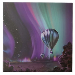 Jupiter Travel by Luftballong Bighty Auroras Kakelplatta
