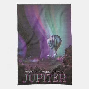 Jupiter Travel by Luftballong Bighty Auroras Kökshandduk