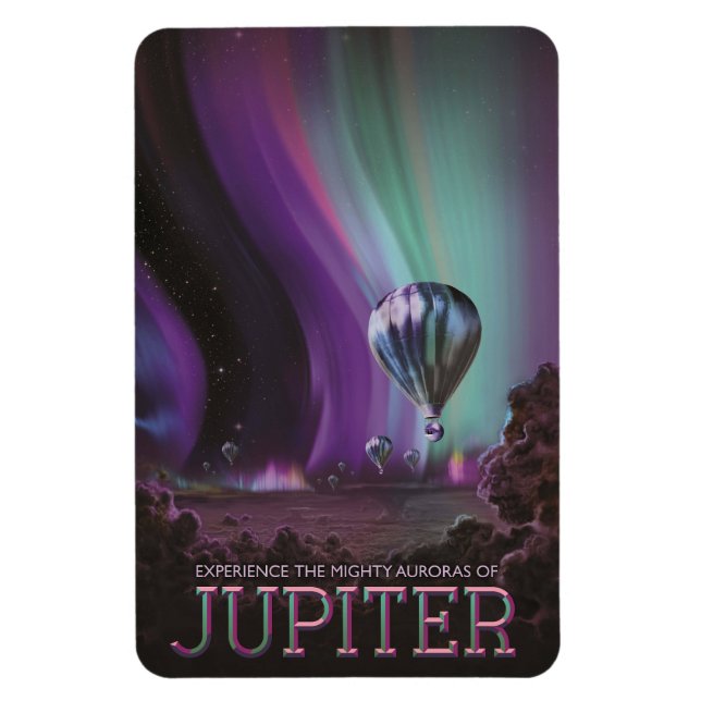 Jupiter Travel by Luftballong Bighty Auroras Magnet (Vertikal)