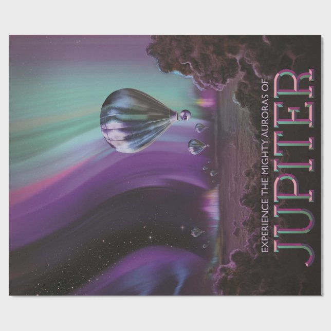 Jupiter Travel by Luftballong Bighty Auroras Presentpapper (Platt)