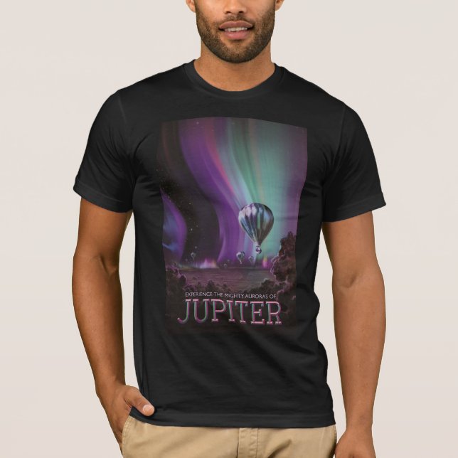 Jupiter Travel by Luftballong Bighty Auroras T Shirt (Framsida)