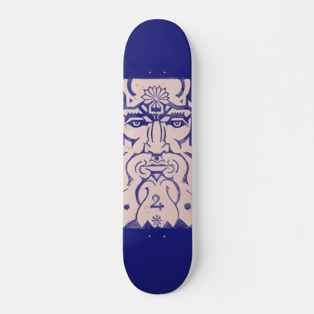 Jupiter Zeus Kung av Gods Grekiska Mythology Blue Mini Skateboard Bräda 18,5 Cm (Framsida)