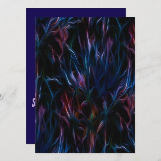 Jupiterian Night Flora Inbjudningar (Fram/baksida)