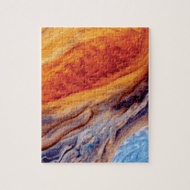 Jupiters stora röda fläck - NASA Voyager-foto Pussel (Vertikal)