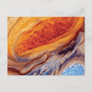 Jupiters stora röda fläck - NASA Voyager-foto Vykort