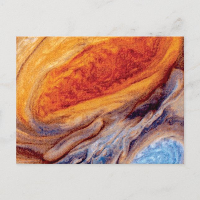 Jupiters stora röda fläck - NASA Voyager-foto Vykort (Framsida)