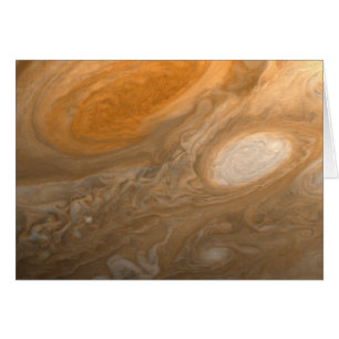 Jupiters underbara röda fläck från kort för