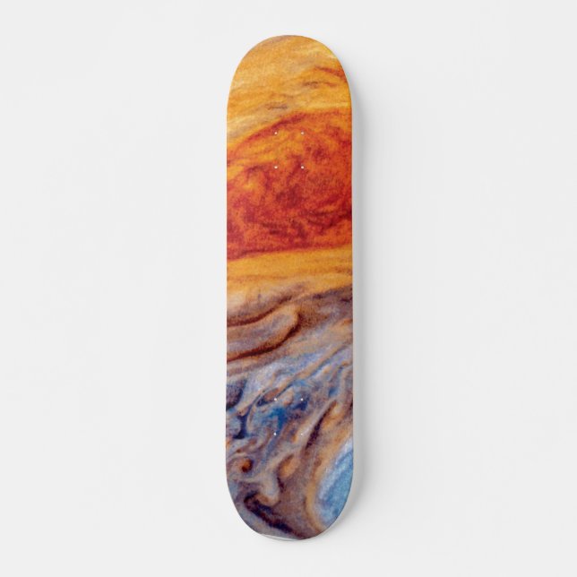 Jupiters Underbara röda plats - NASA Voyager Photo Skateboard Bräda 21,5 Cm (Framsida)