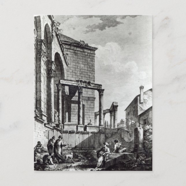 Jupittemplet i palatset vykort (Framsida)