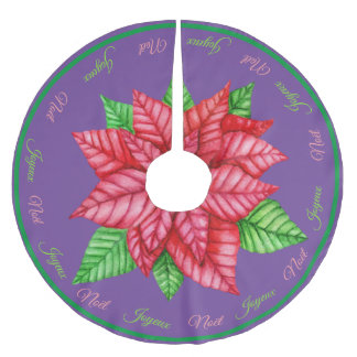 Jupon de Sapin Poinsettia Julgransmatta Borstad Polyester