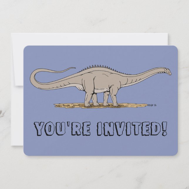 Jura-dinosaurien Apatosaurus Inbjudningar (Framsida)