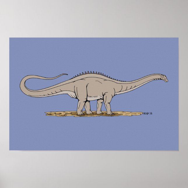 Jura-dinosaurien Apatosaurus Poster (Framsidan)