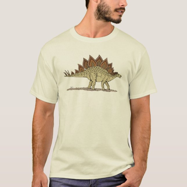 Jura-dinosaurien Stegosaurus T Shirt (Framsida)