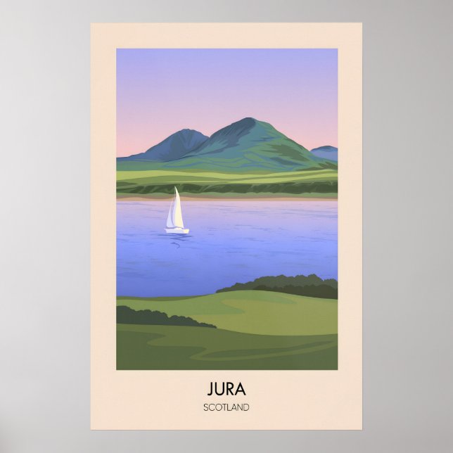 Jura Scotland Travel Poster (Framsidan)
