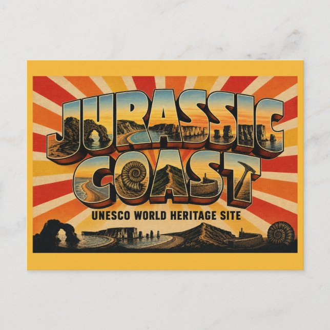 Jurassic Coast England UNESCO:s världsarvslista Vykort (Framsida)