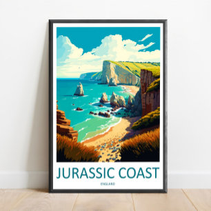 Jurassic Coast Resemålning Väggkonst Jurassic Coas
