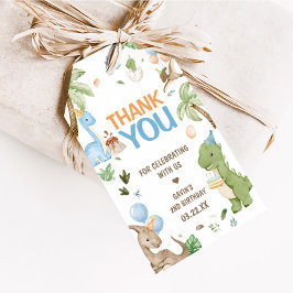 Jurassic Cute Dinosaur-Födelsedagsfestens favoritt Presentetikett